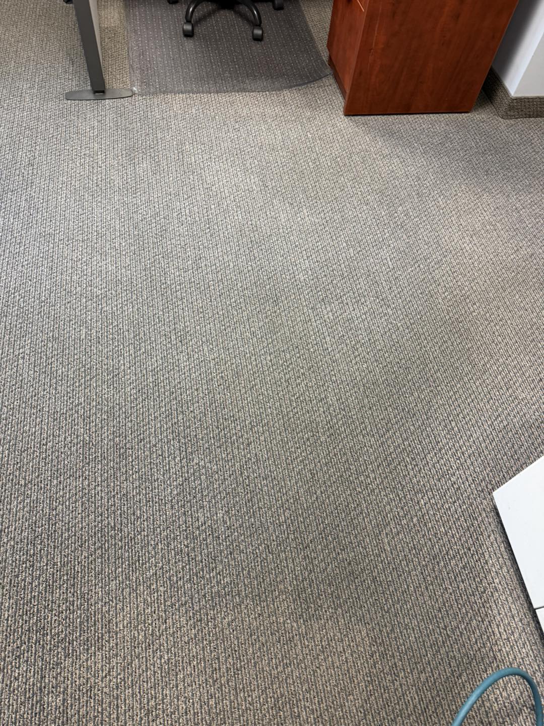 Office carpet stain removal — after